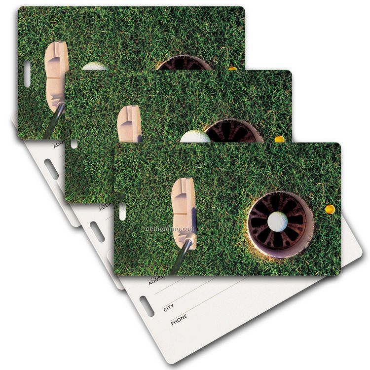 Privacy Tag W/3d Lenticular Images Of A Golf Ball (Blanks)