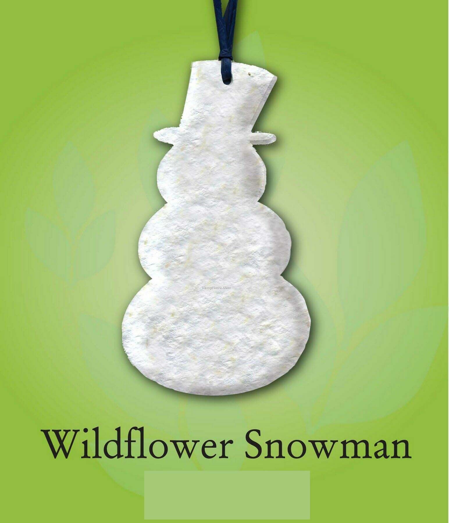 Wildflower Snowman Ornament With Embedded Seed