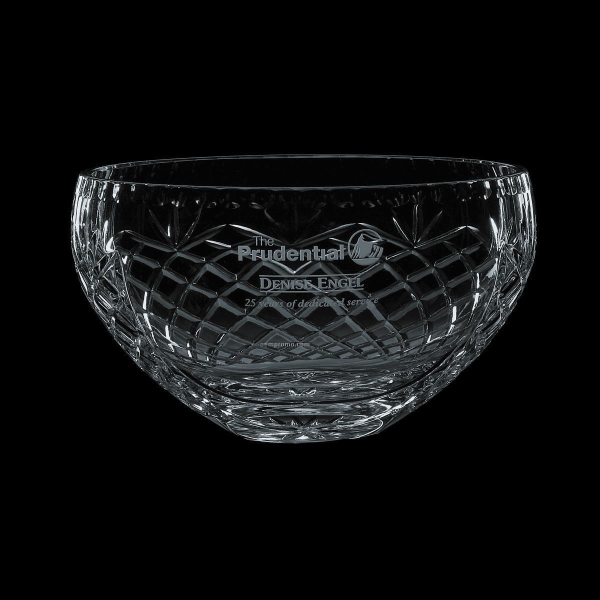 10" Medallion Crystal Bowl