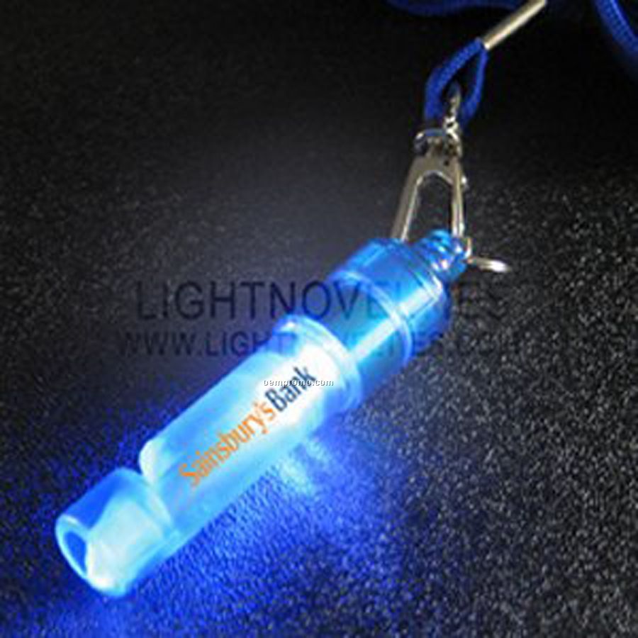 Blue Light Up Safety Whistle