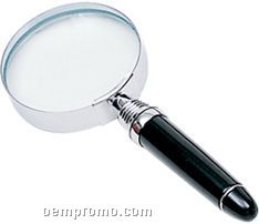 Executive Solid Brass Magnifier With Silver Accents