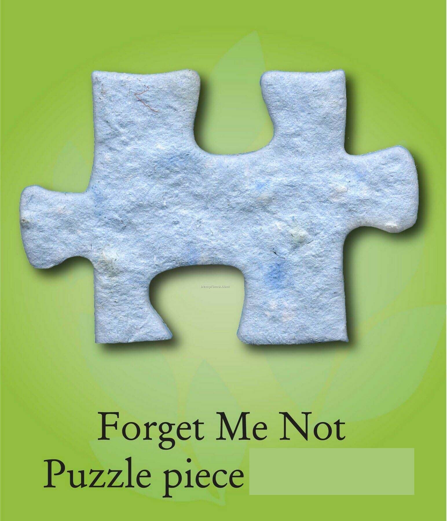 Puzzle Piece Ornament With Embedded Seed