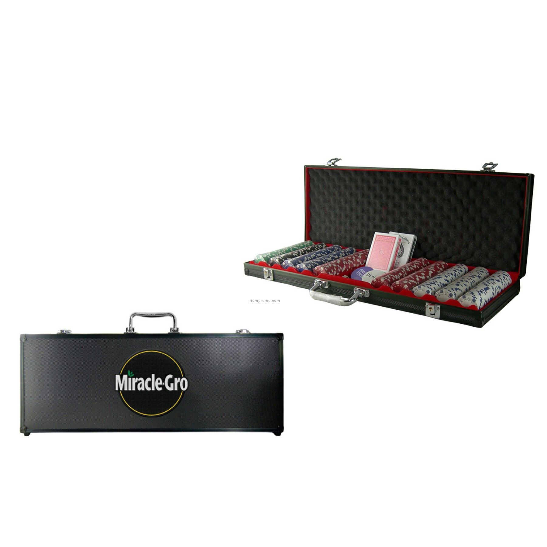 500-piece Poker Chip Set W/Black Case (Decal Chip Imprint)