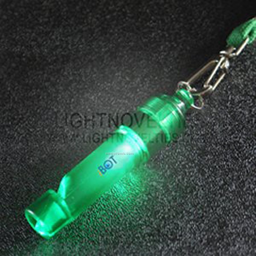 Green Light Up Safety Whistle