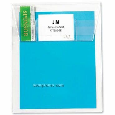 Vinyl Vertical Registration Envelope W/ CD Pocket & Snap Closure - 1 Color
