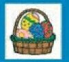 Holidays Stock Temporary Tattoo - Easter Basket W/ Eggs (1.5"X1.5")