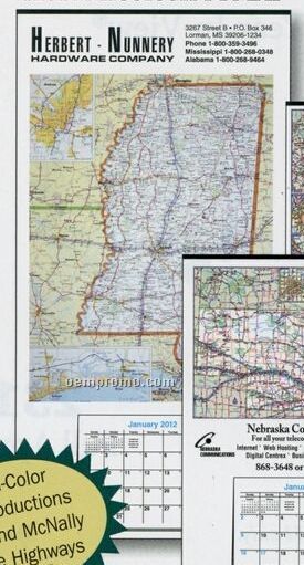 Large Full Apron Mississippi State Map Calendar - After 05/31/11