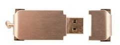 Rectangle Metallic Flash Drive - Small (64 Mb)