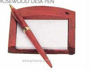 Rosewood Stand W/Memo & Pen Hole