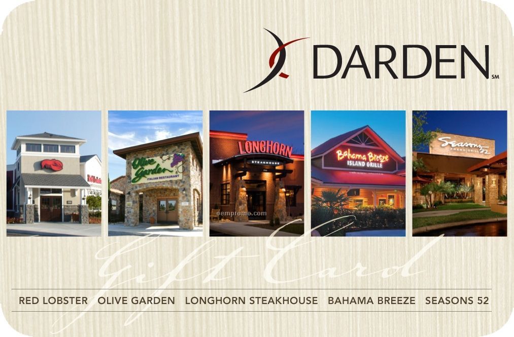 $10 Darden Restaurant Group Gift Card