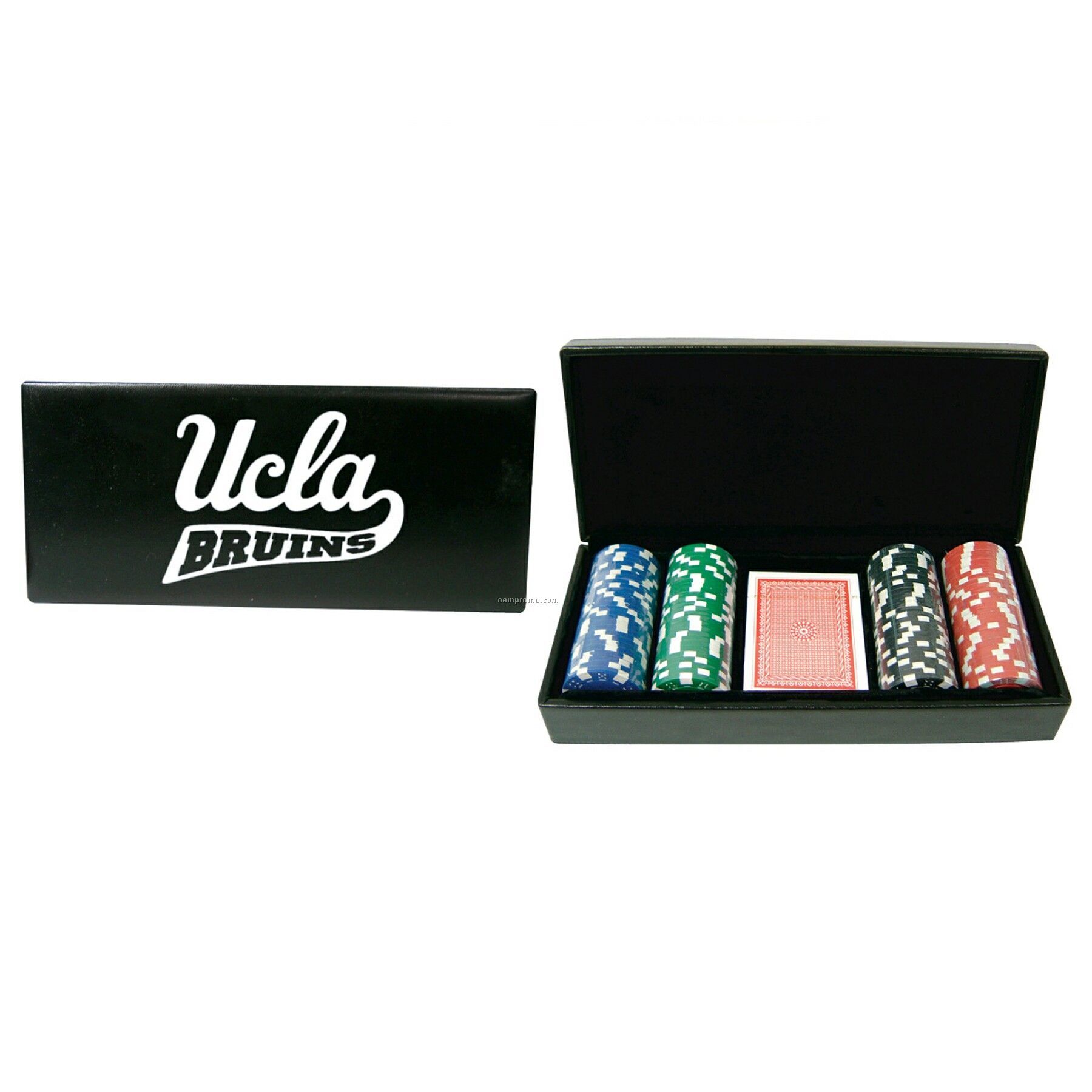 100-piece Poker Chip Set W/Vinyl Case (1 Side Chip Imprint)