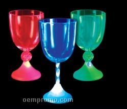 Blank Lighted Wine Glasses W/ Ball Stem