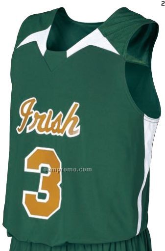 Men's Irish Nylon Spandex Basketball Jersey Shirt W/ Side Stripes (Colors)