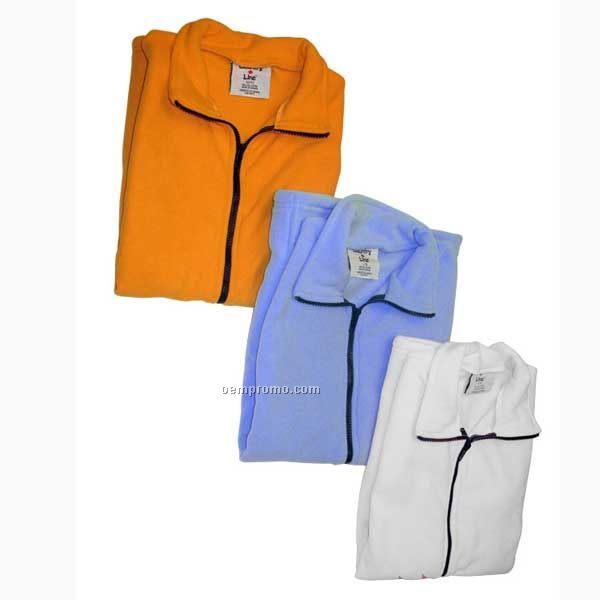 Men's Premium Micro Fleece Vests W/ Full Zip