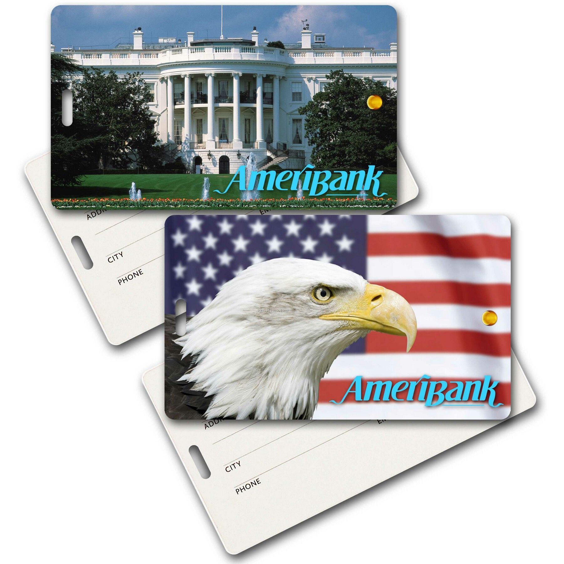 Privacy Tag W/3d Lenticular Images Of The White House (Custom)