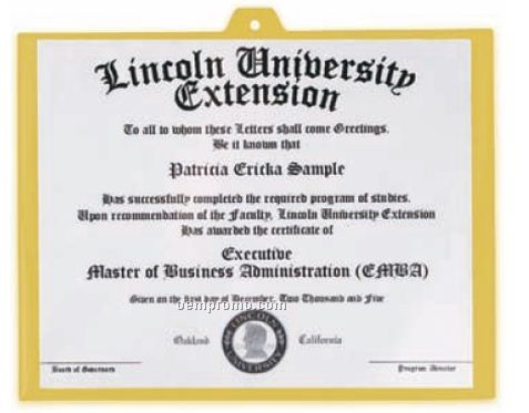 Vinyl Single Side Diploma Holder / Certificate Holder
