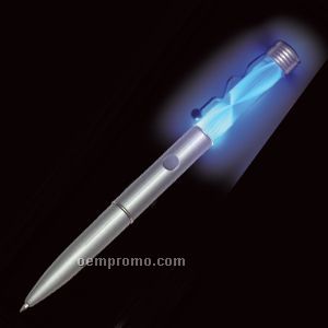 Blue Spiral Light-up Pen