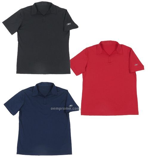 Ladies' Reebok Play Dry Polo Shirt With Buttonless Placket