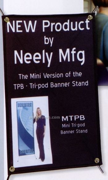 Mini Tabletop Tri-pod Stand With Banner & Storage Case