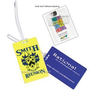 Recycled Neon & Stock Color Background Kwik-seal Luggage Tag