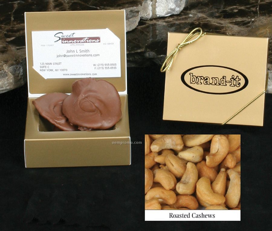 Roasted Cashews - 2 Oz. - Business Card Gift Box