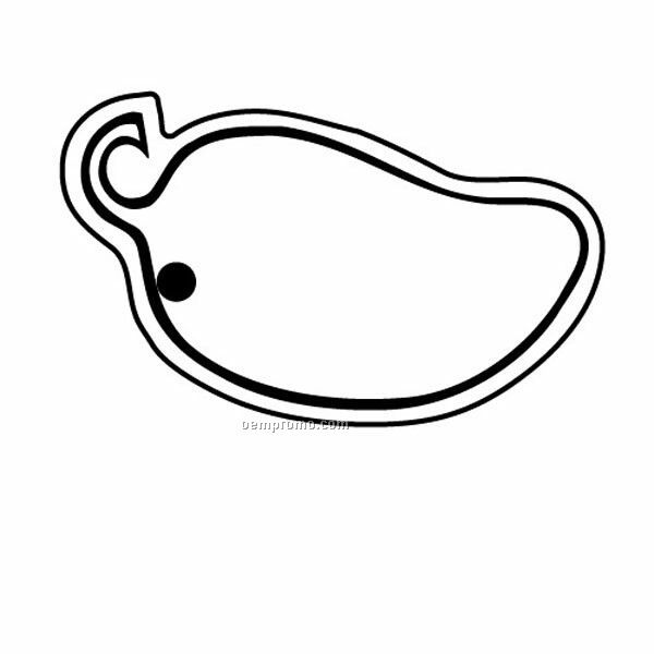 Stock Shape Collection Hot Pepper Outline Key Tag