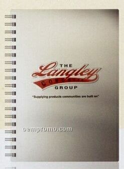 Cover Series 5 - Silver Alloy Medium Notebook W/ 100 Sheet (7"X10")