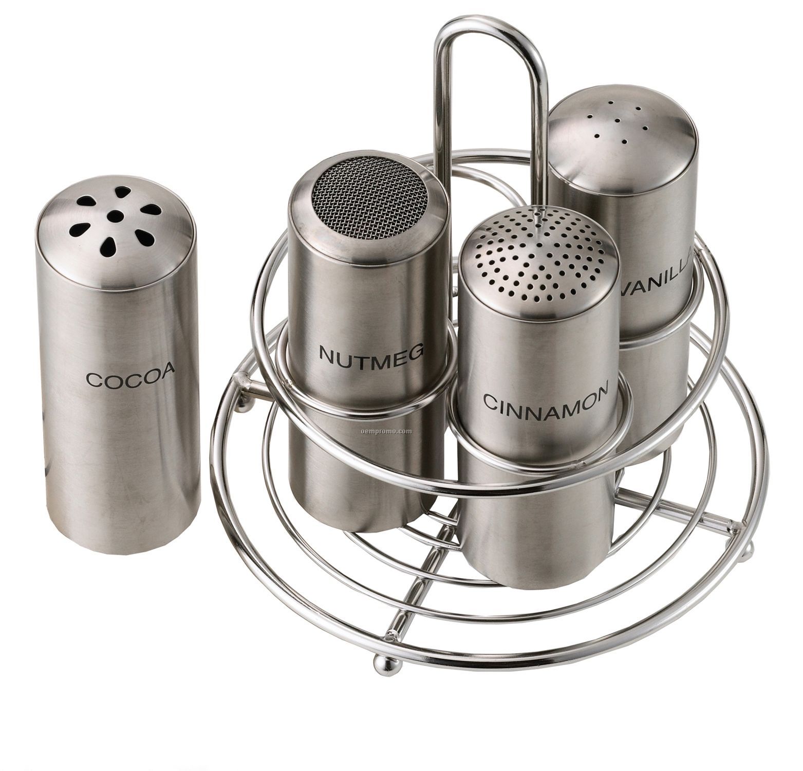 Crested 4 Pack Coffee Condiment Set With Holder
