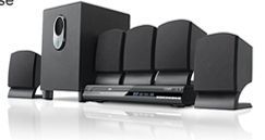 Coby Compact Slim DVD Player Home Theater Speakers