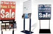 Floor Stand Display - Black Acrylic Holds 18"W X 22"H Posters