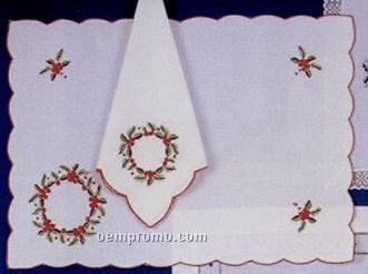 Placemat Set - Holly & Wreath