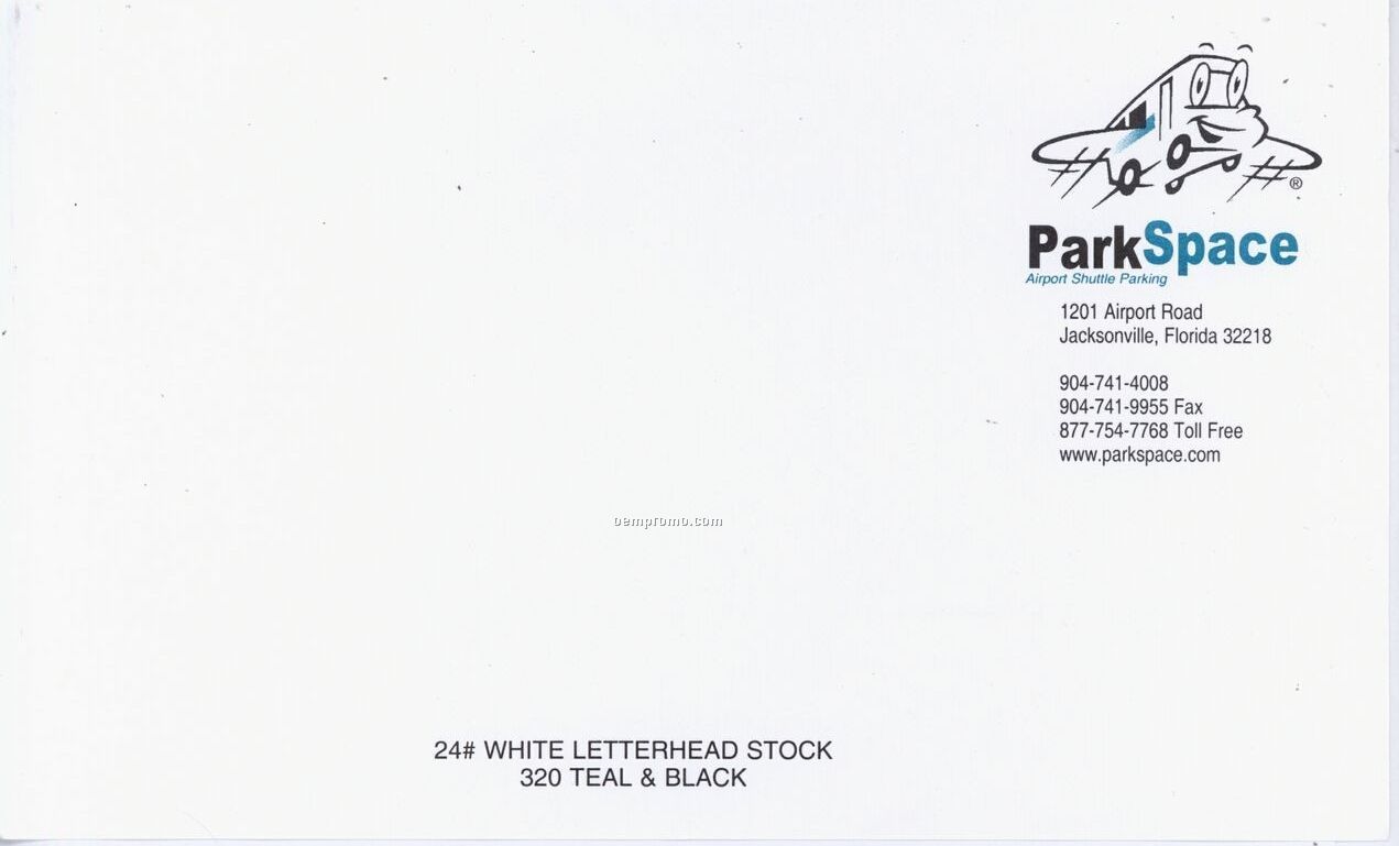 Royal, Sutton & Ultra Bright White 24# 25% Cotton Letterhead (Black Ink)