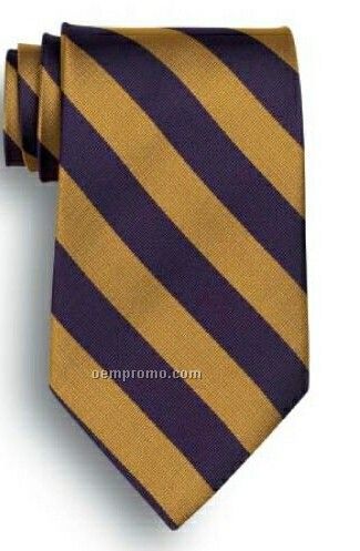 School Stripes Tie - Purple & Gold
