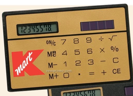 Credit Card Size Slim Solar Powered Calculator