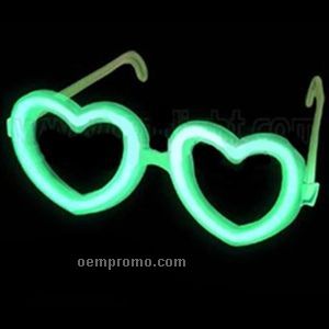 Fluorescent Heart Eyeglasses