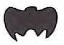 Mylar Shapes Bat (2")