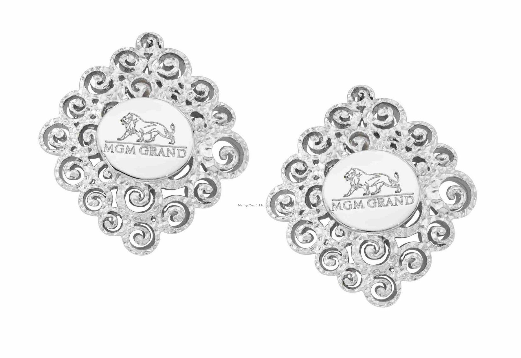 Ovations - Grandeur Silver Plated Earrings - Oval Area For Laser Engraving