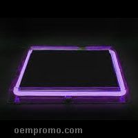 Purple Square Light Up Serving Tray W/ 8 AA Battery Power
