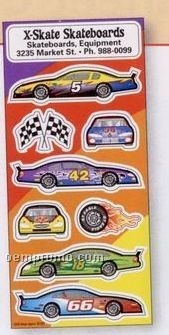 Race Car Fun Sticker Sheet
