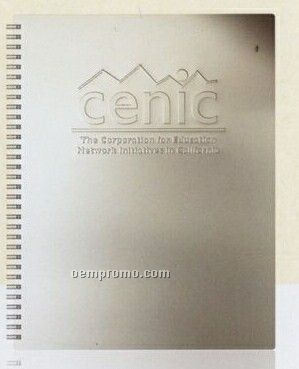 Cover Series 5 - Silver Alloy Front/ Chip Back Large Notebook (8.5"X11")