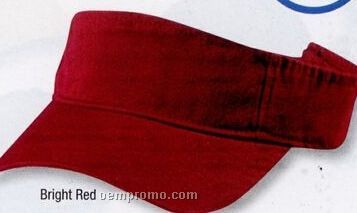 Garment Washed Chino Cotton Twill Visor Cap (Embroidery)