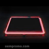 Red Square Light Up Serving Tray W/ 8 AA Battery Power