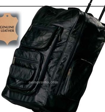Embassy Italian Stone Design Genuine Leather Super Deluxe Backpack/ Cart