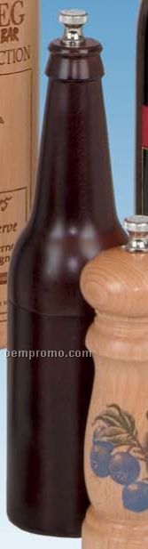9.5" Beer Bottle Pepper Mill (Light Brown)