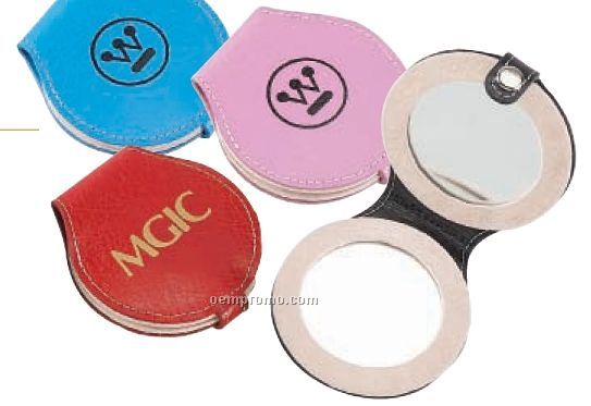 Compact Leather Mirror