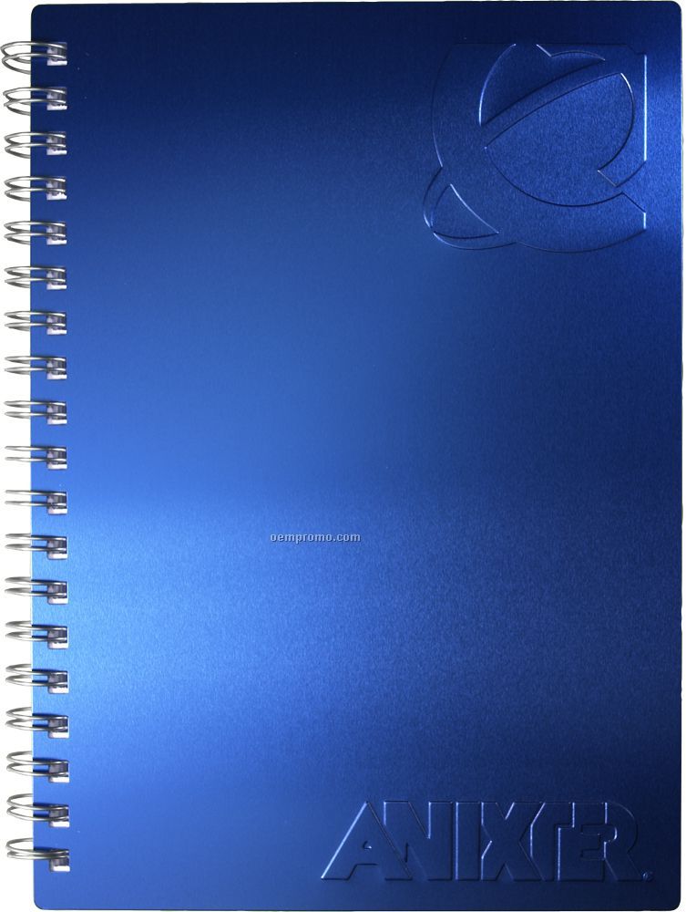 Cover Series 5 - Blue Alloy Front/ Chip Back Notebook 100 Sheets (7"X10")