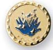 Deluxe Die-struck Classic Antique Finish Military Back Emblem Pin