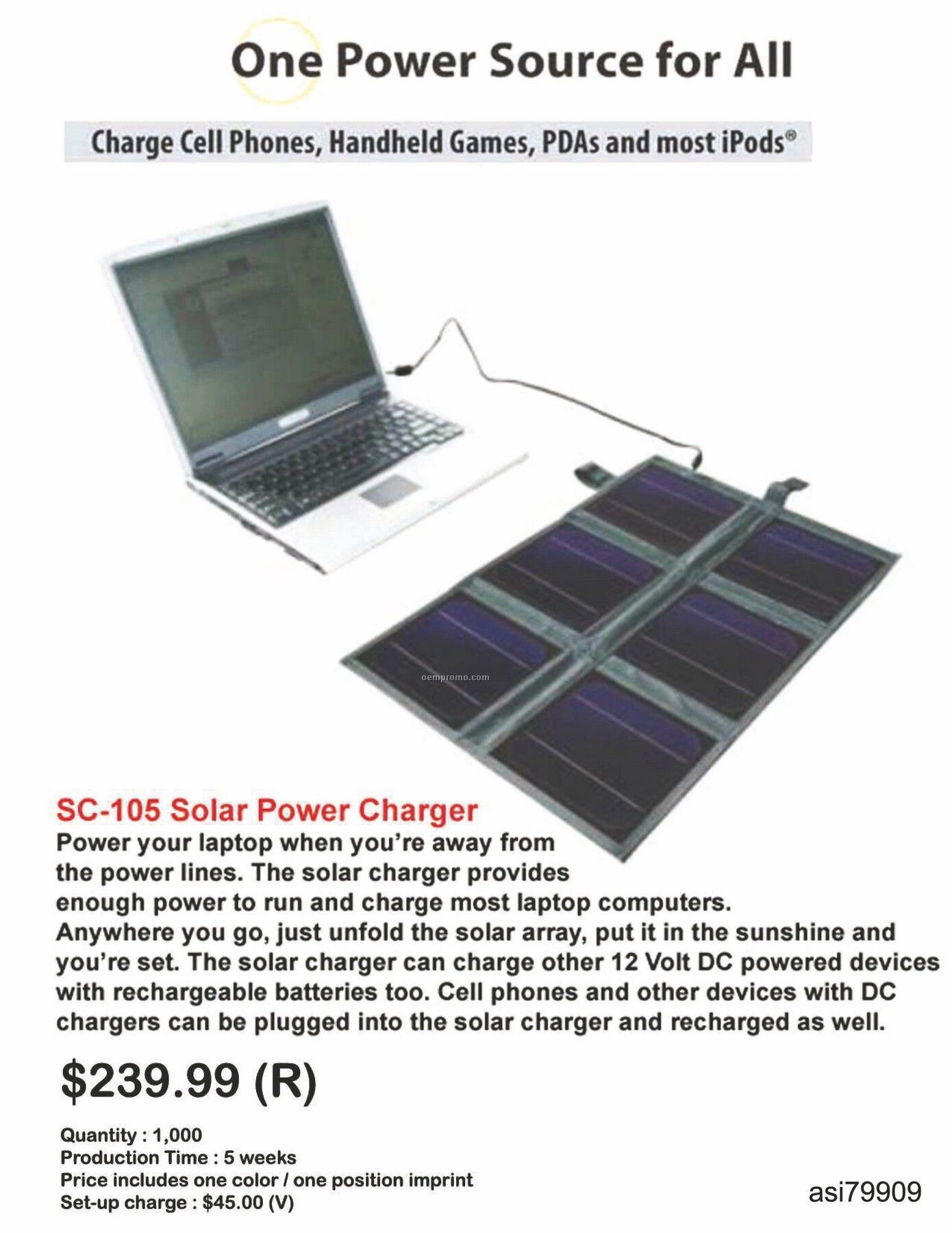 Laptop Computer Solar Charger