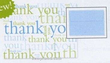Small Boxed Thank You Notes - Blue Flowers