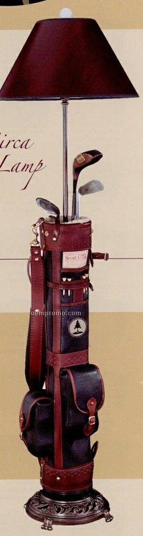 Circa 1904 Golf Bag Floor Lamp (Classic Leather W/ Leather)